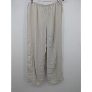 EUC Eileen Fisher Lightweight Off-White Pants Size L (38Wx30L) Cream